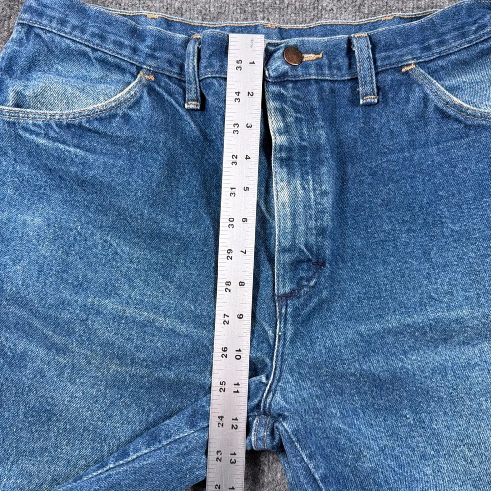 Vintage Rustler Regular Fit Jeans Mens 32x29 Blue Straight Leg Denim USA 87620NV